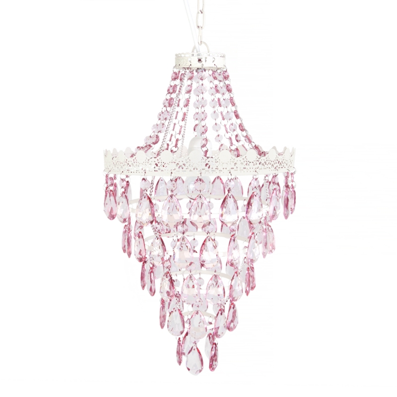 Vintage-Inspired Chandelier with Faux-Crystal Teardrops