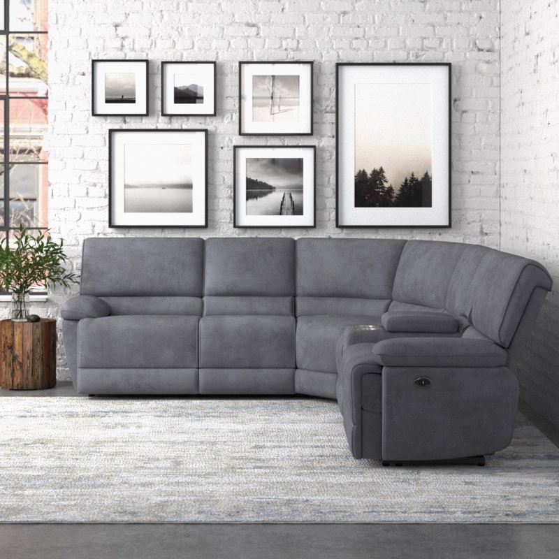 Reclining Sectional with Tufted Accents