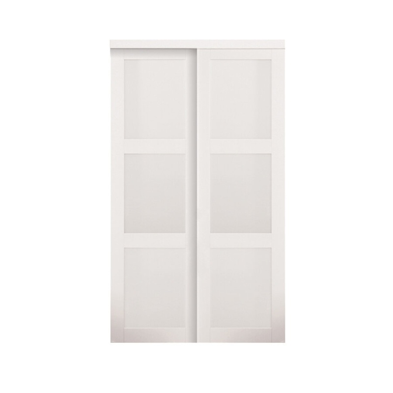 Euro 3-Lite Glass Sliding Closet Door