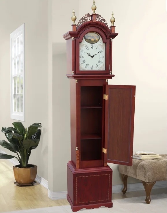 Extra Tall Daniel Dakota Grandfather Clock With Storage