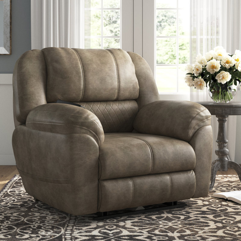 Extra Wide Power Recliner with Massager