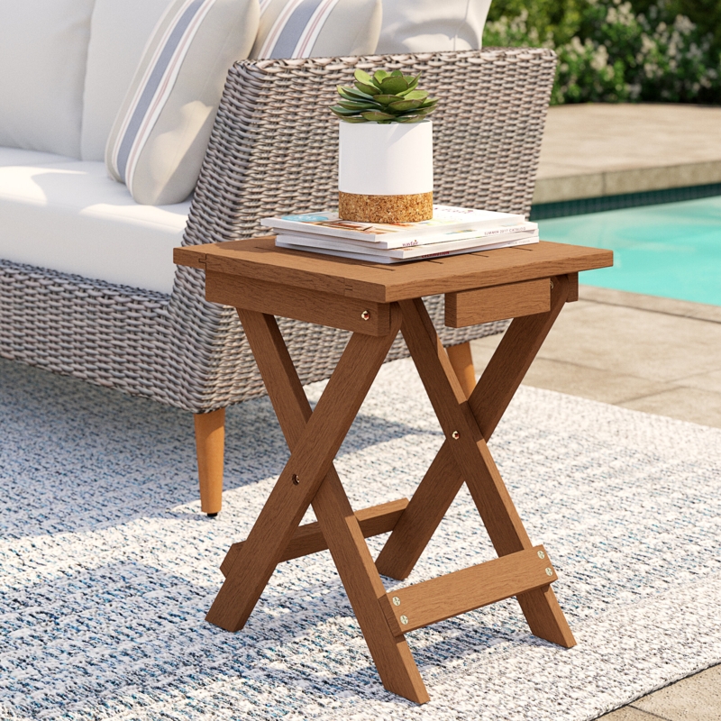 Petite Folding End Table for Outdoors