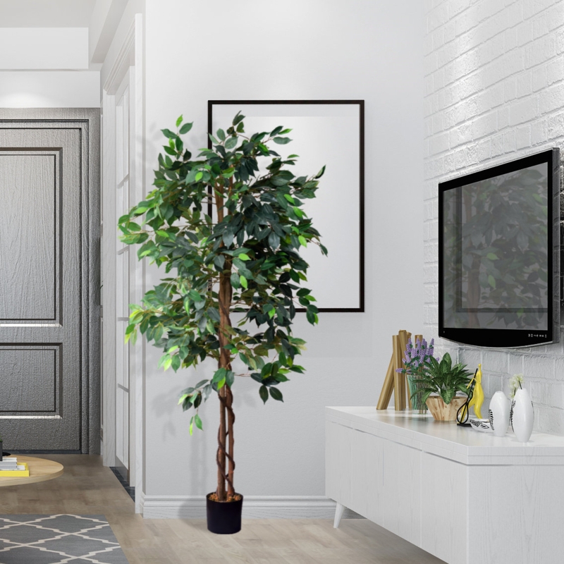 Faux Ficus Tree with Adjustable Branches