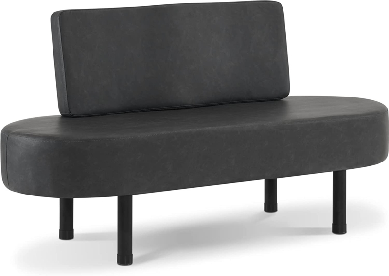 Faux Leather Modern Classic Bench