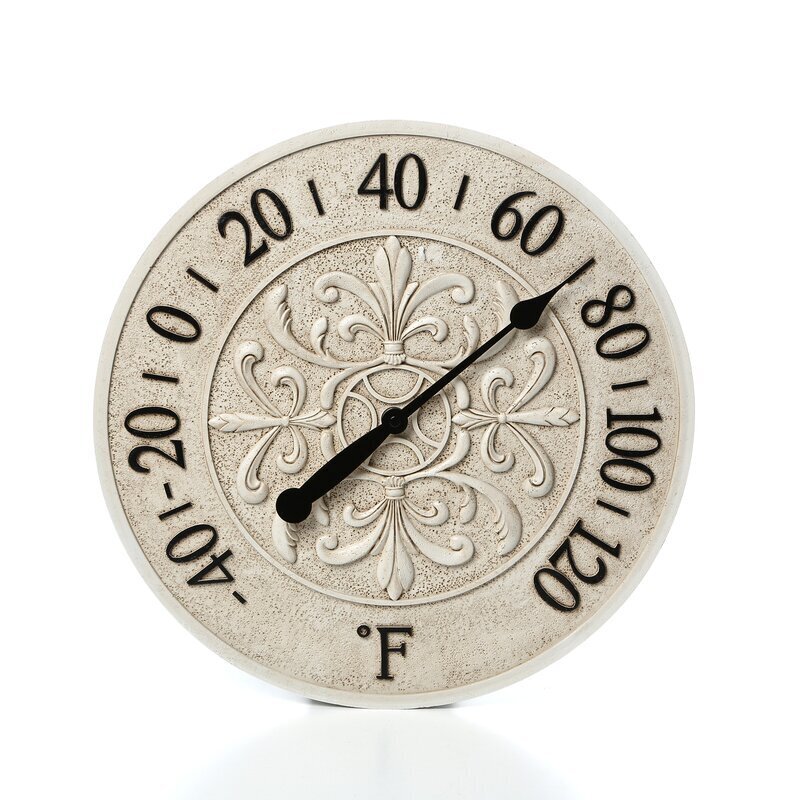Faux Stone French Garden Thermometer