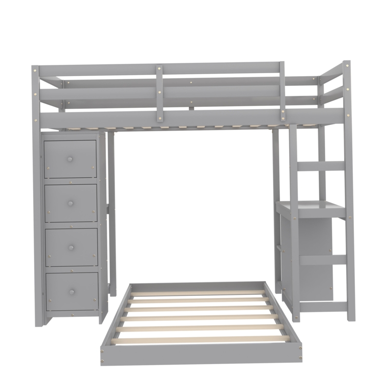 Twin-Over-Twin Bunk Bed with Built-In Storage
