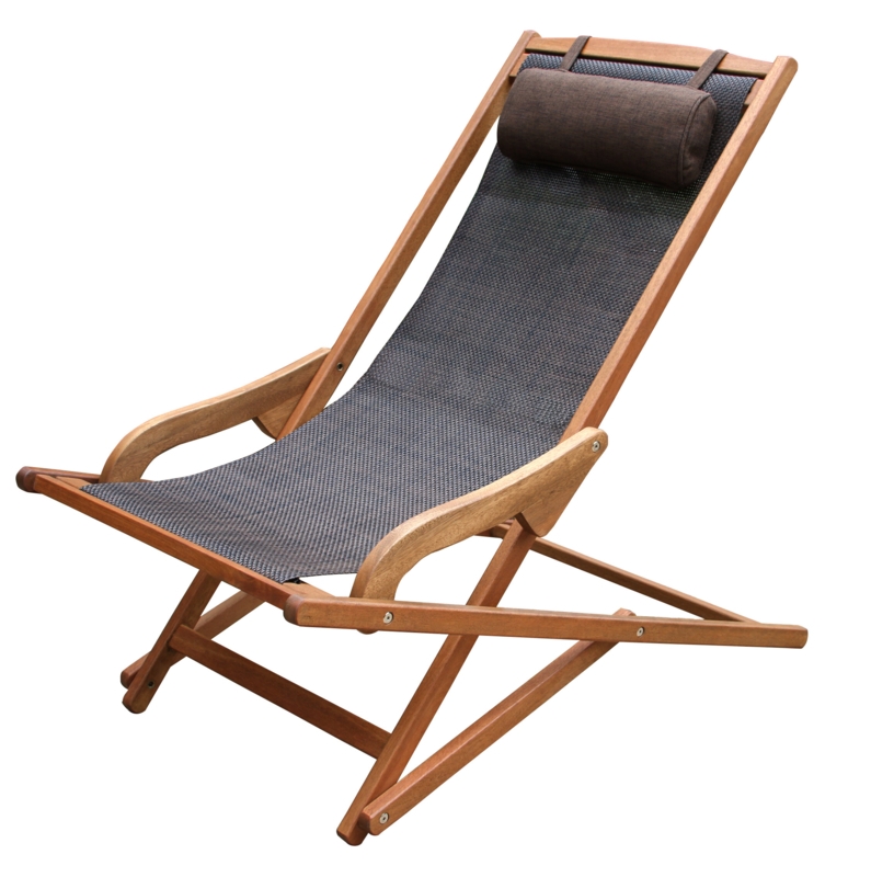 Portable Poolside Lounger with Adjustable Head Pillow