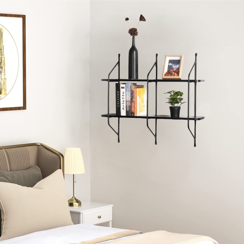 2-Tier Floating Wall Shelves