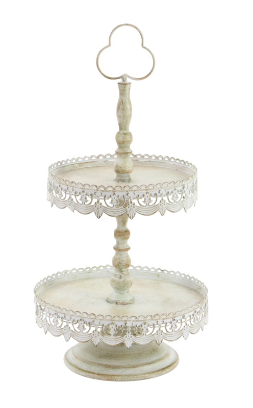 White Farmhouse Tiered Serving Stand