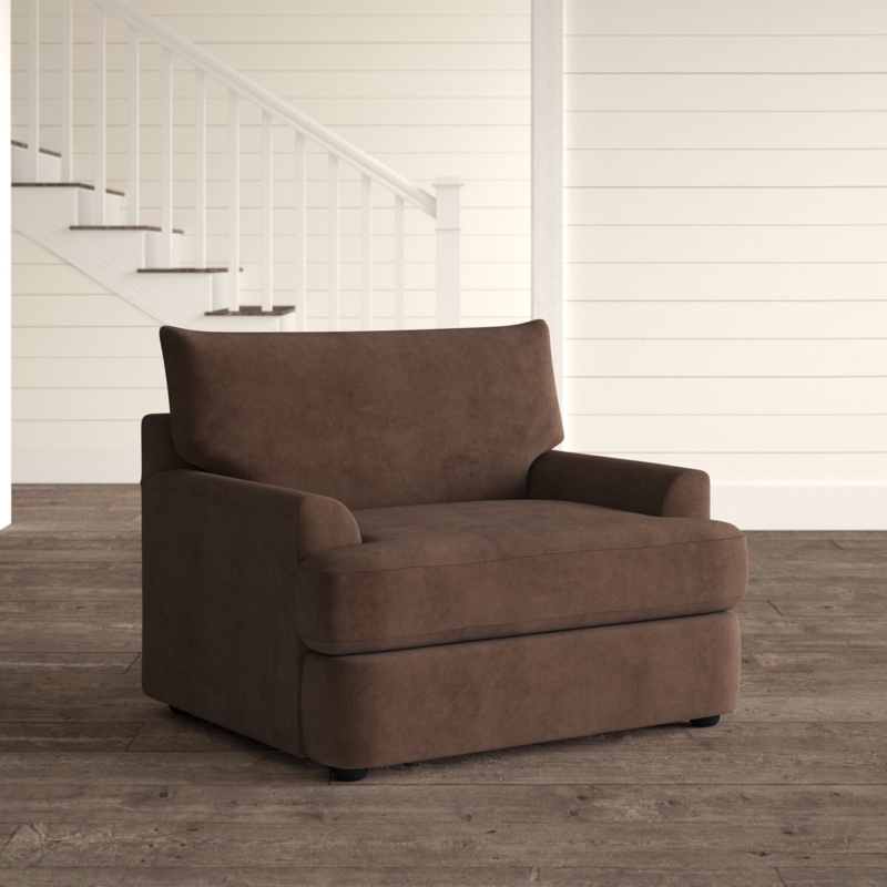 Wide Accent Armchair with Removable Cushions