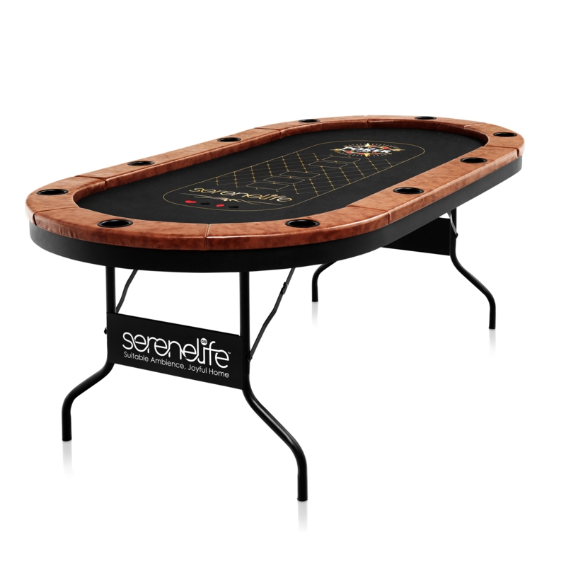 Foldable Portable Poker Table for 10 Players