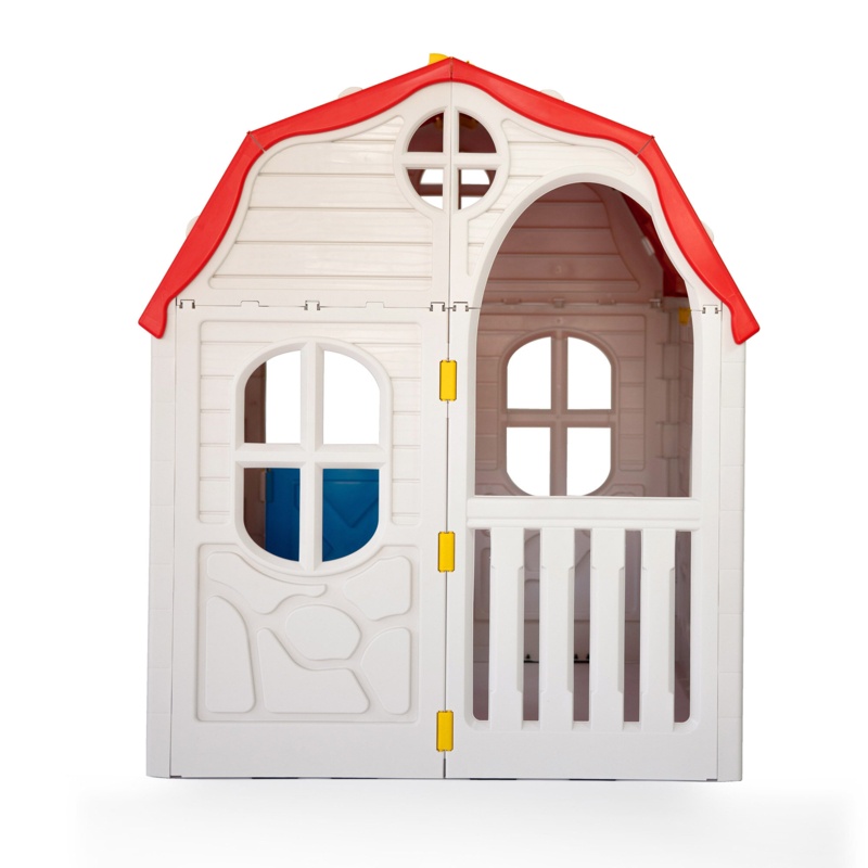 Foldable Plastic Kids Cottage Playhouse