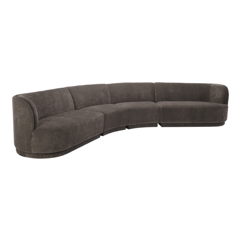 Four Piece Curved Sectional Sofa 