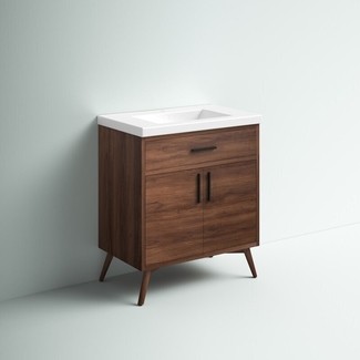 Dark Wood Bathroom Vanity - Foter