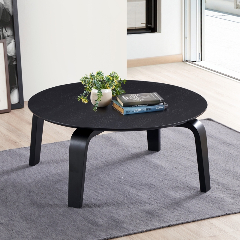 Round Coffee Table with Angled Legs