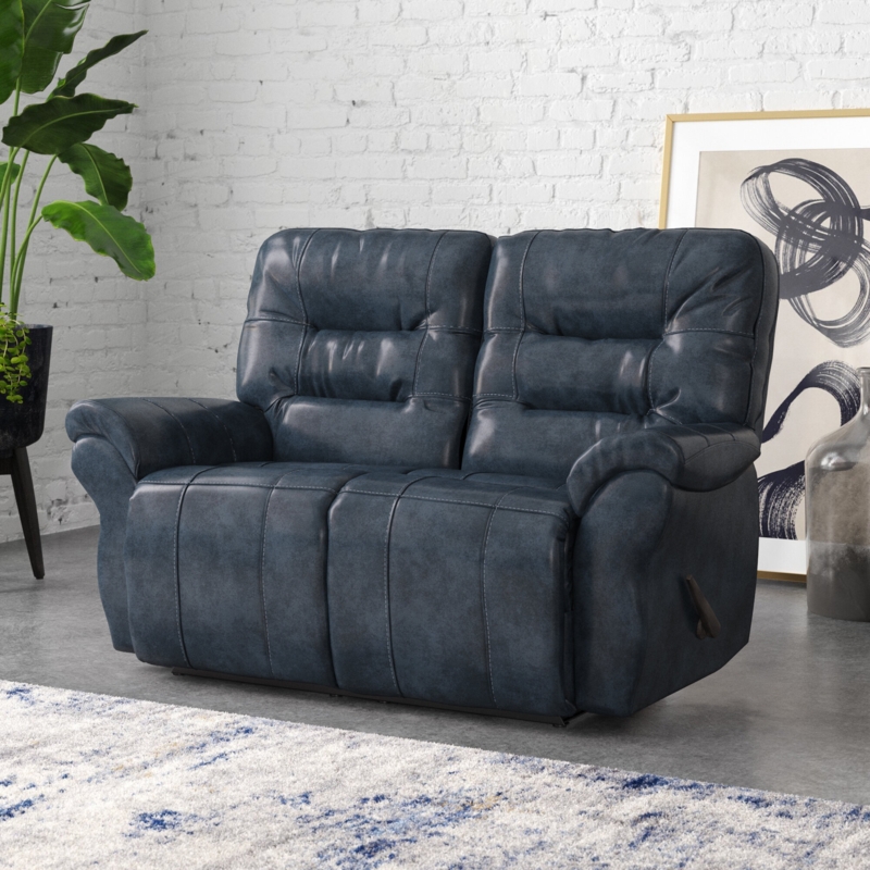 Manual Reclining Loveseat with Pillowtop Arms