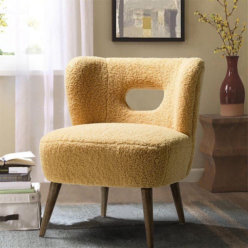 Fuzzy Small Chair for Bedroom Corner