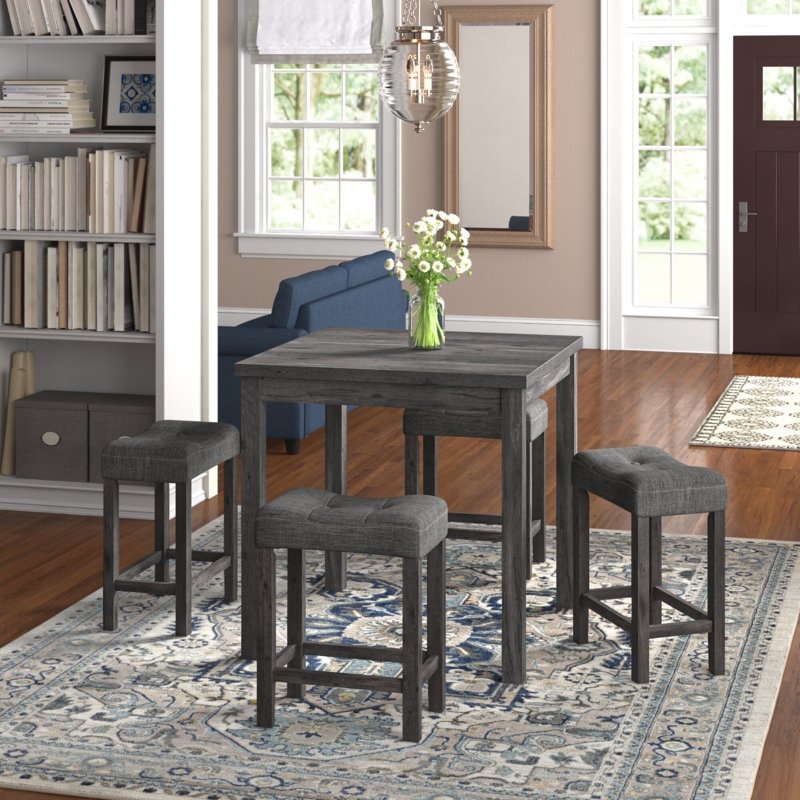 5-Piece Distressed Counter-Height Dining Set