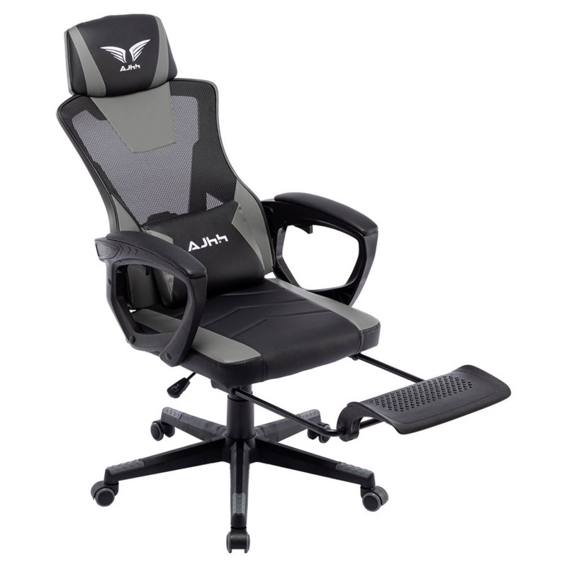 Ergonomic Gaming Chair with Retractable Footrest