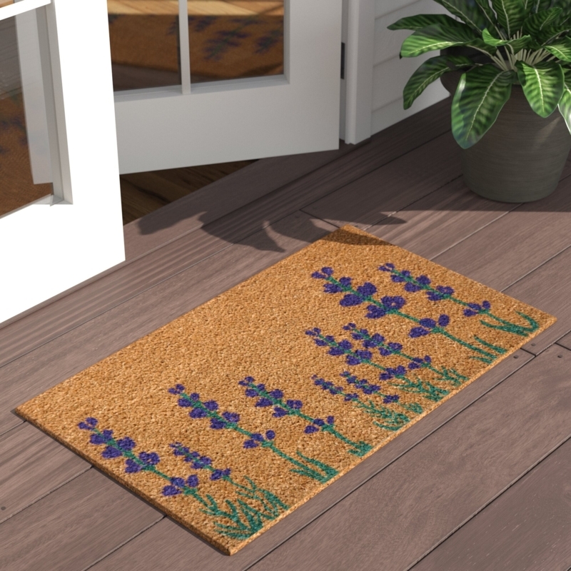 Lavender Flower Coir Doormat