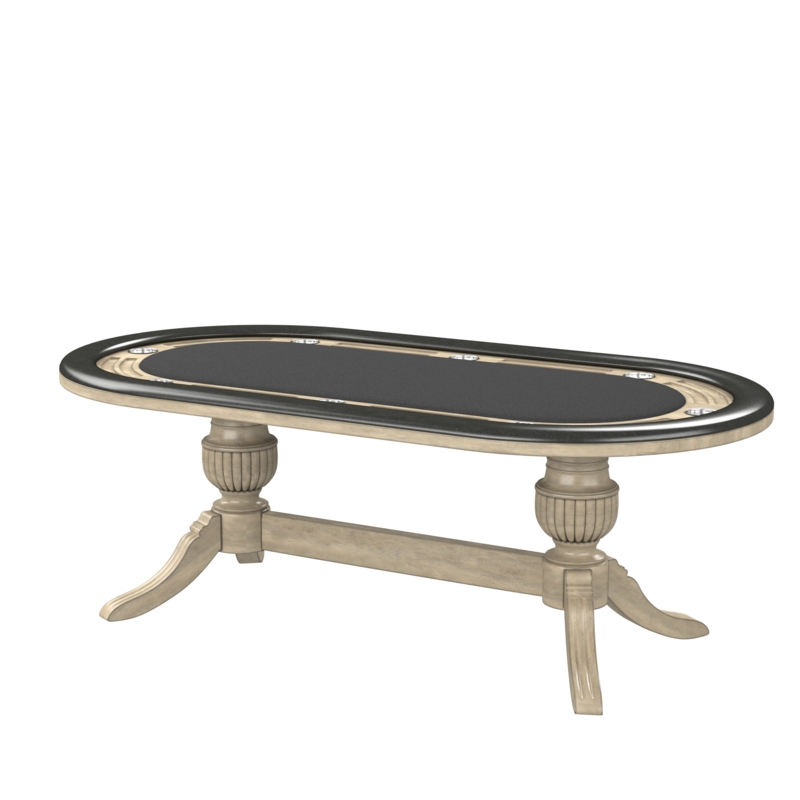 Contemporary Oval Game Table with Cup Holders