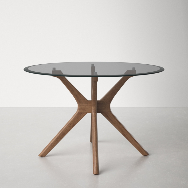 Scandinavian Round Glass Dining Table