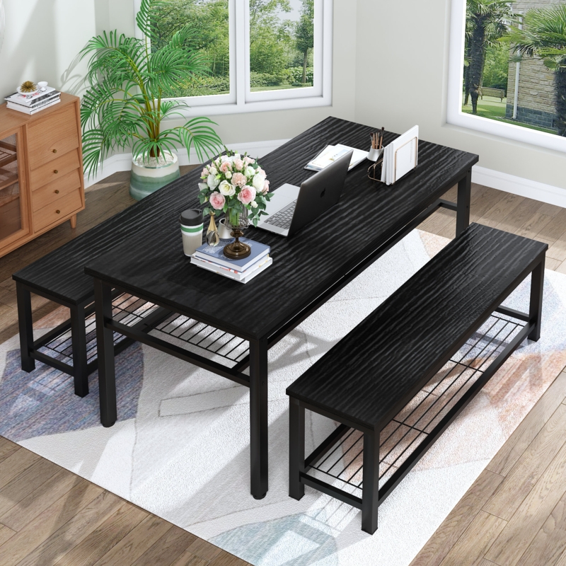 Space-Saving Dining Table Set with Storage