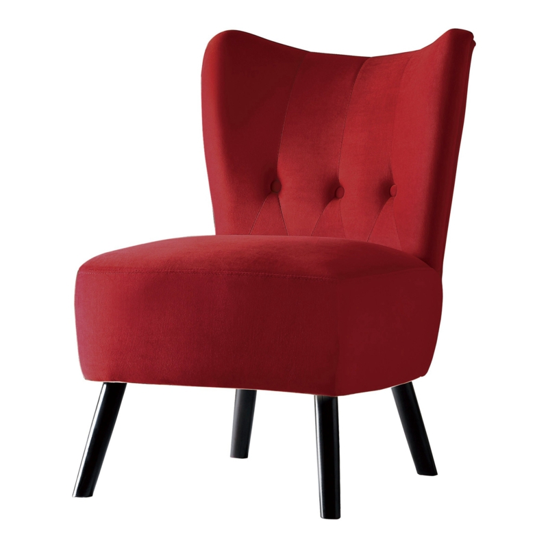 Retro-Inspired Velvet Accent Chair