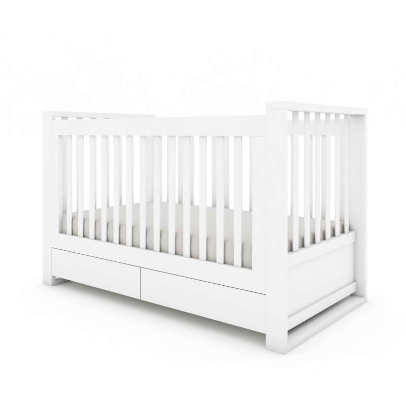 Convertible Crib with Pull-Out Drawer