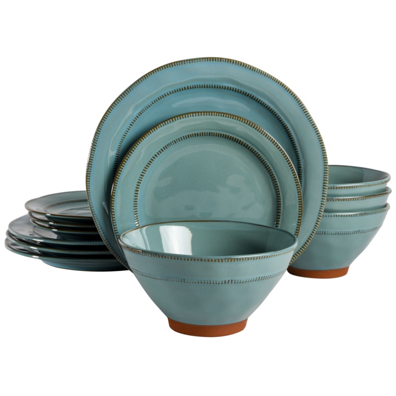 Rustic Terracotta and Stoneware Dinnerware Set