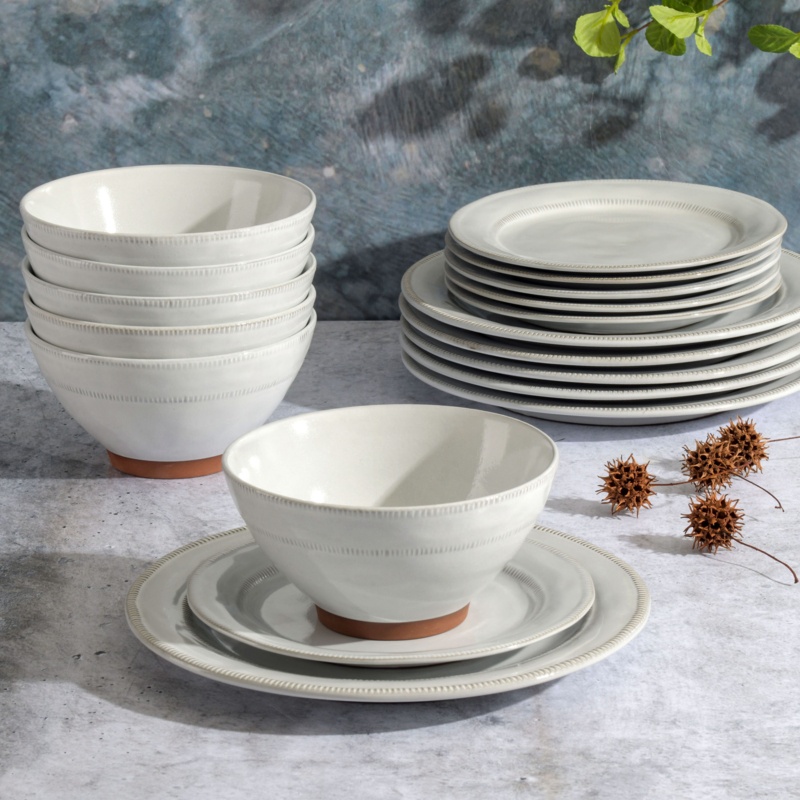Gibson Elite Terranea Stoneware Dinnerware Set - Service for 6