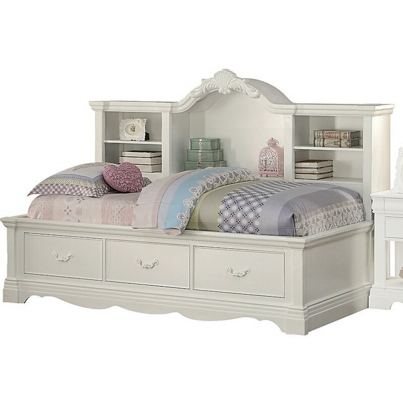 Girly Bookcase Daybed With Deep Drawers