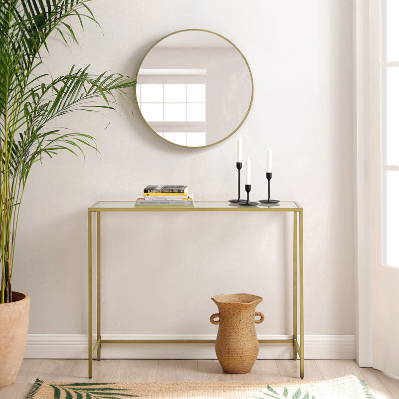 Glamorous Gold Unique Small Entryway Table