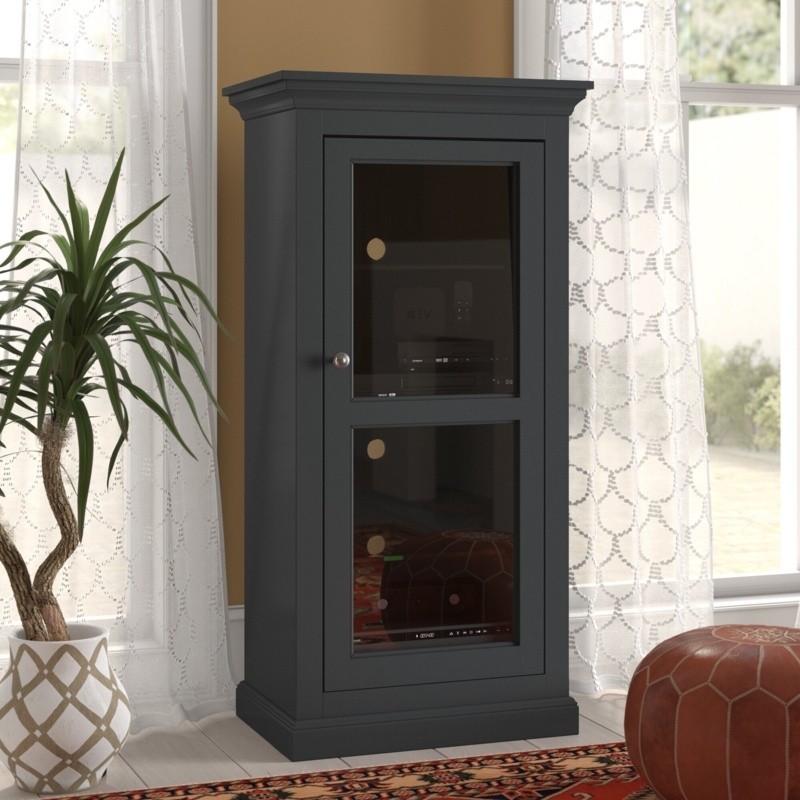 Glass Panel Door Audio Cabinet