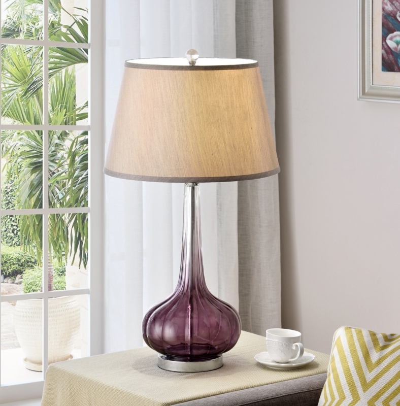 Elegant Glass Base Table Lamp