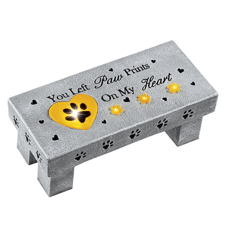 Solar-Powered Pet Memorial Bench