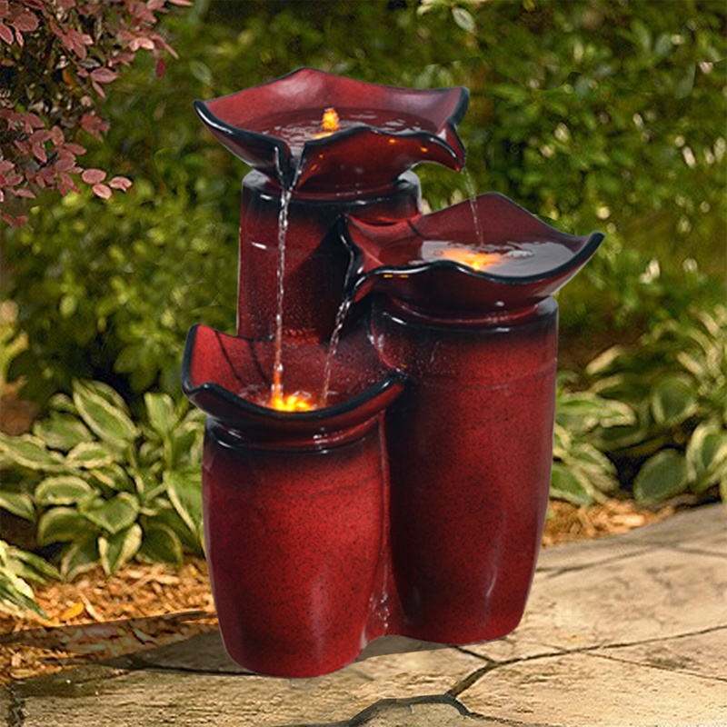 Grace Bay Resin Pot Fountain with Light
