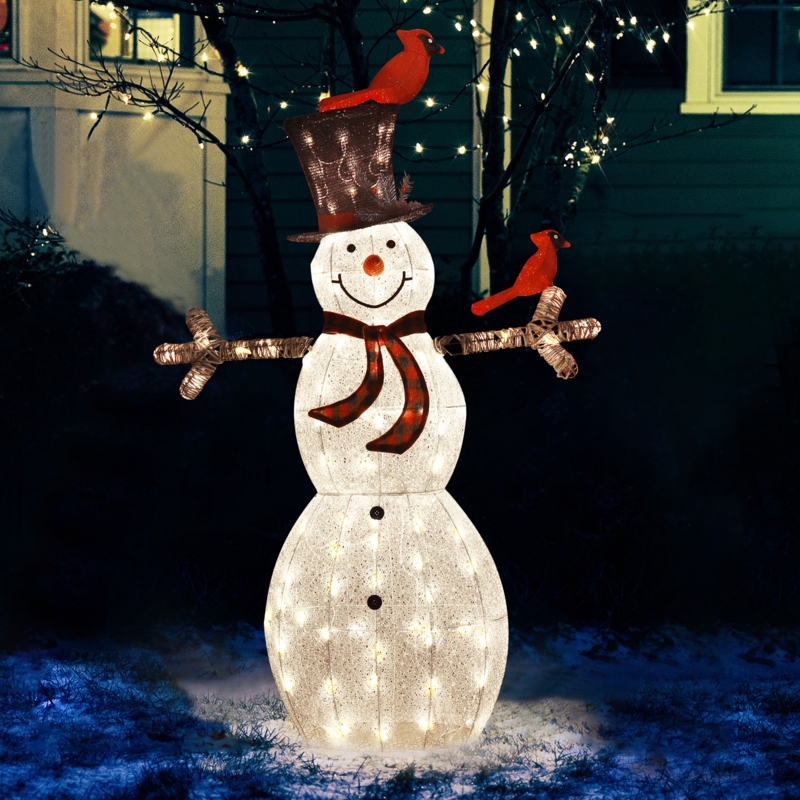 Outdoor Lighted Snowman Christmas Decoration
