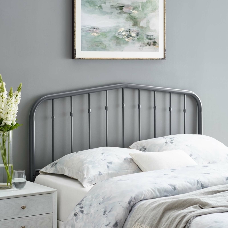 Metal Queen Headboard with Arched Design