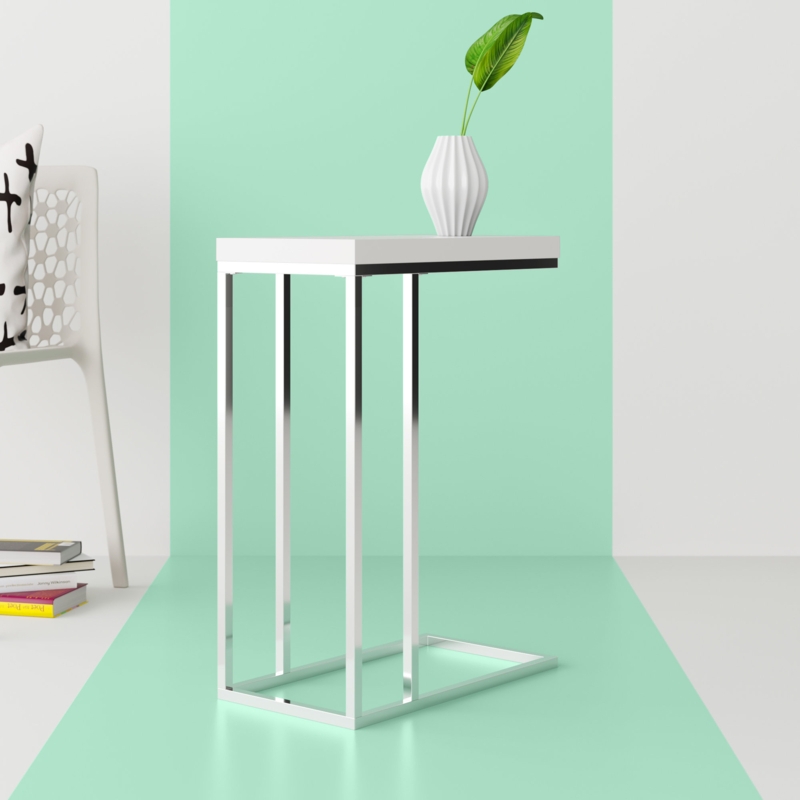Contemporary C-Shaped End Table