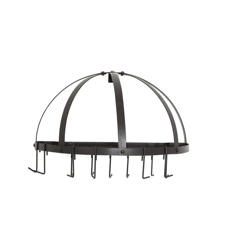 Half Round Rack for Hanging Cast Iron Pans on Wall