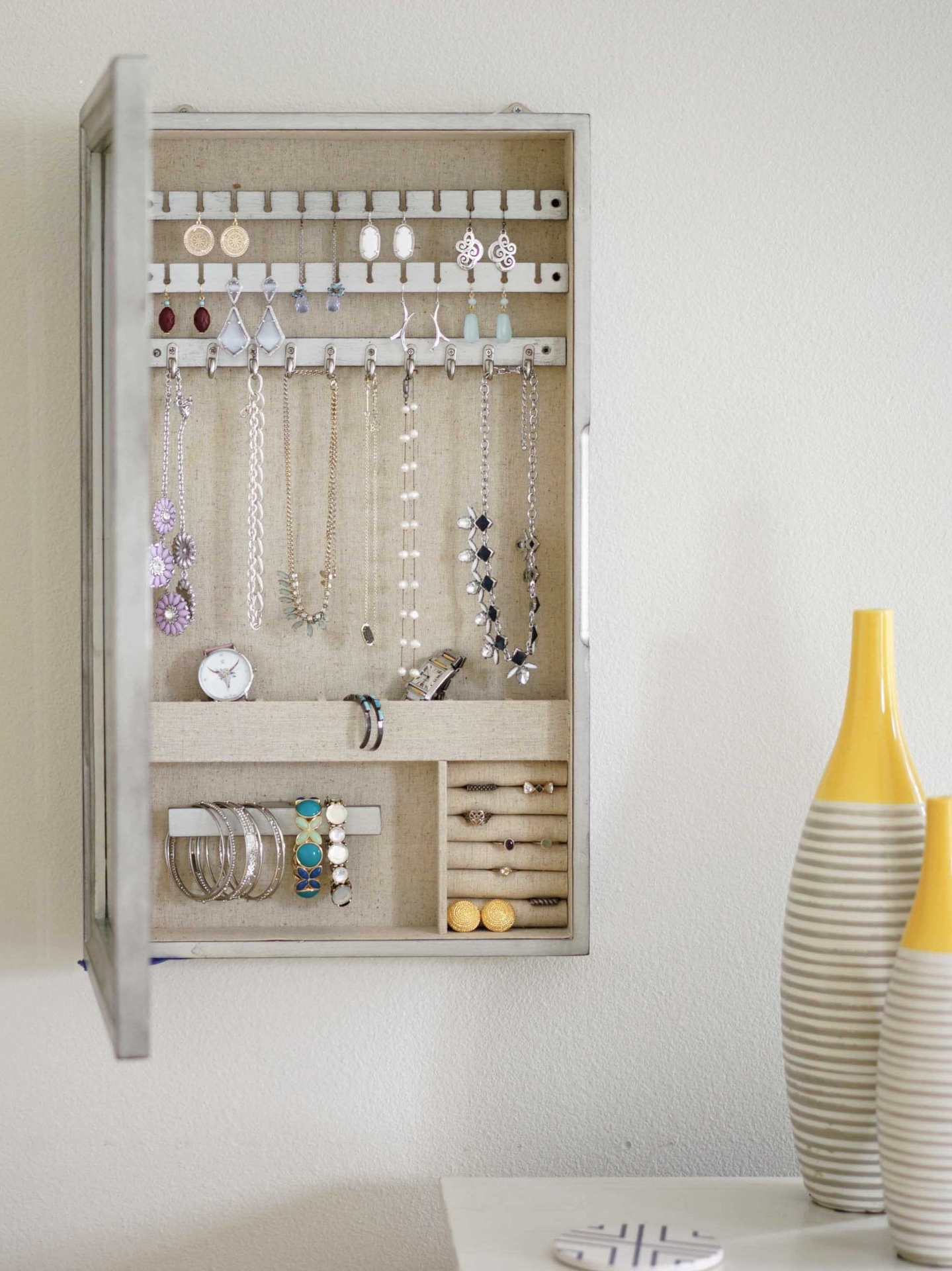 Hang a Jewelry Organizer