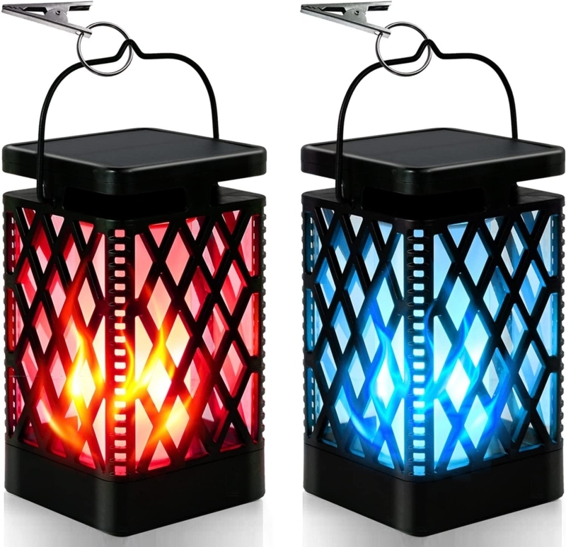 Realistic 9 Modes Flickering Flame Solar Lantern