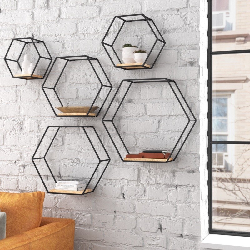 Hans 5 Piece Hexagon Accent Shelf
