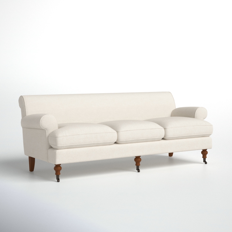 Contemporary Glam Sofa with Turned Legs