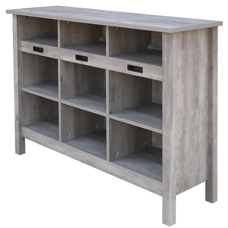 Rustic Media Cabinet with Storage