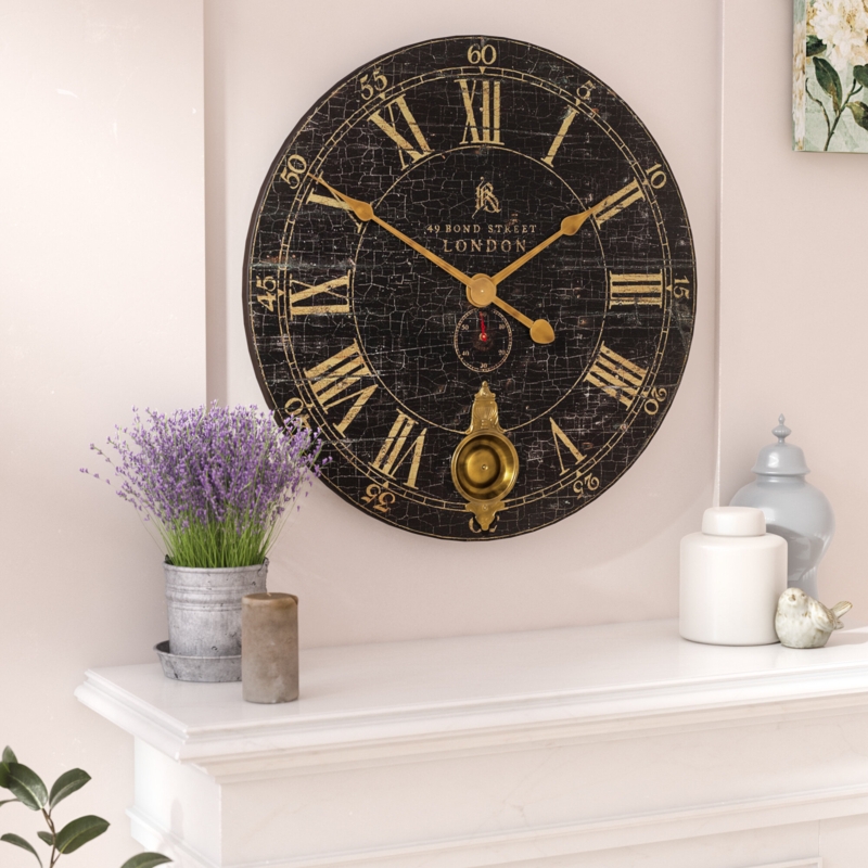 Oversized Antique-Inspired Wall Clock