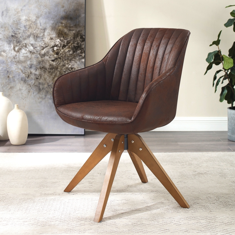 Vintage Elegance Swivel Accent Chair