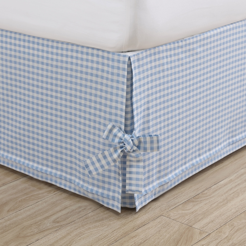 Gingham Check Cotton Bedskirt