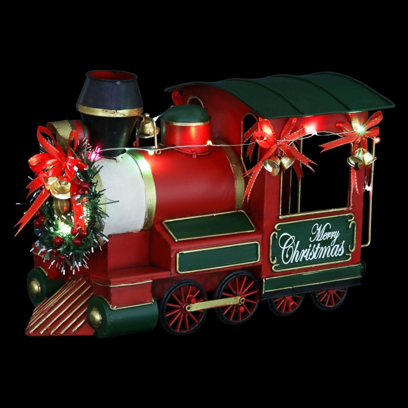 Herndon Yuletide Vehicles Merry Christmas LED Locomotive Statue